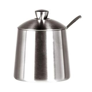Frieling USA 18/10 Brushed Stainless Steel Sugar Bowl with Spoon by Frieling