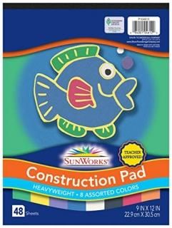 Construction Pad Hw 9X12 Asst 48Ct