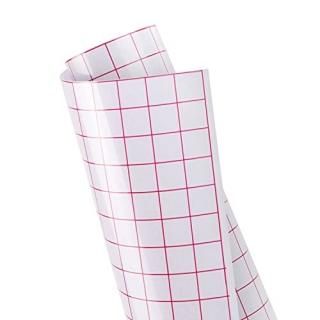 Transfer Tape for Vinyl - 12 x 10 FT w/Red Alignment Grid Clear Transfer Paper f