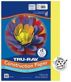 Pacon Tru-Ray Construction Paper 9 x 12 50-Count Lively Lemon 103402 by Pacon