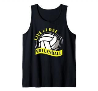 Live Love Volleyball Set Spike Block Sport Net Beach Volley Tank Top