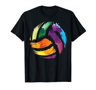 Colorful Volleyball  Cute Colorsplash Ball Gift T-Shirt