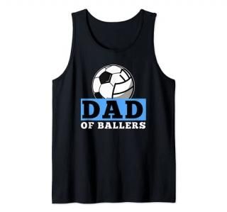 Dad Of Ballers Soccer Set Spike Block Net Beach Volleyball Tank Top