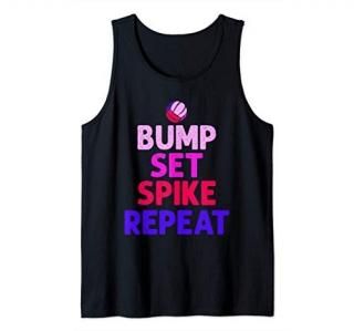Funny Bump Set Spike Gift For Volleyball Player Girls Teens Tank Top