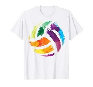 Colorful Volleyball Shirt  Cute Colorsplash Ball Tee Gift