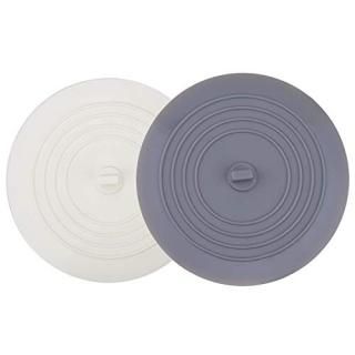 White&gray - Tub Stopper 2 Pack V-TOP 15cm Large Silicone Bathtub Stopper Drain 