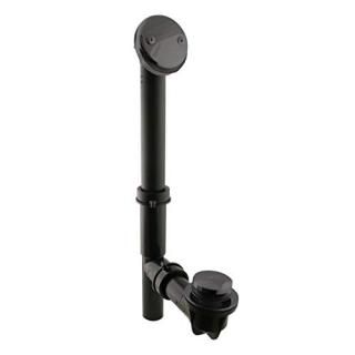 Westbrass 593144-62 Black 1-1/2 Tubular Tip Toe Bath Waste Drain Kit Matte Black