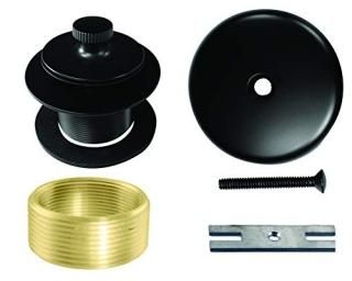 Westbrass Twist & Close Universal Tub Trim with One-Hole Faceplate Matte Black D