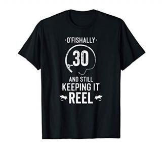 30 Year Old Men Women Fishing Fishermen Gifts For Birthday T-Shirt
