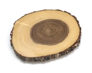 Lipper International Tree Bark Footed Server Acacia Brown by Lipper Internationa
