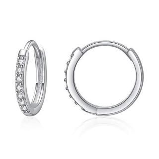 Small Hoop Earrings S925 Sterling Sliver Cubic Zirconia Huggie Cuff Earrings Dai