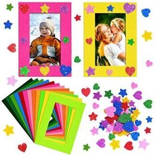 24 Pieces Colorful Felt Photo Frames Holiday Picture Frames and 50 Pieces Colorf