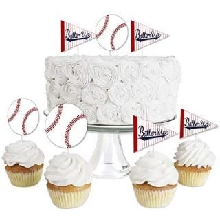 Batter Up - Baseball - Dessert Cupcake Toppers - Baby Shower or Birthday Party C