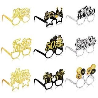 36 Pieces 50th Birthday Party Paper Eyeglasses Decoration 50th Birthday Eyeglass