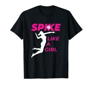 Girls Volleyball Player Spike Beach Indoor Team Coach Teens T-Shirt