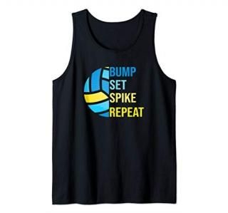 Volleyball - Bump Set Spike Repeat Tank Top