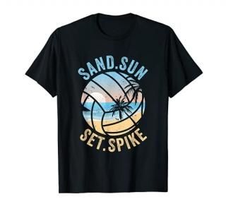 sand sun set spike for a fan beach volleyball T-Shirt