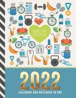 2022 Calendar and Notebook In One 8.5x11 Monthly Planner with Note Paper Combo /