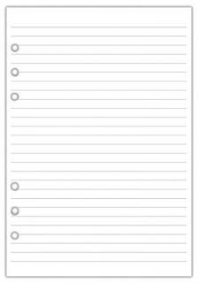 A5 Planner Filler Paper 5-3/4 x 8-1/4 College Ruled 6-Hole Punched Loose Leaf Pa