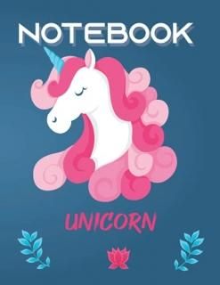 Unicorns Rainbows Cute Notebook Wide Ruled School Office Home Student Teacher 12