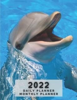 Daily Planner + Monthly Planner Marine Life Theme  Dolphin  Diary Planner