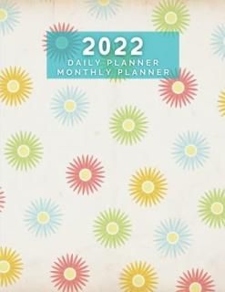 Daily Planner + Monthly Planner Flowers Pattern  Diary Planner