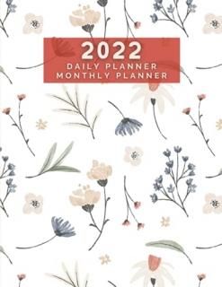 Daily Planner + Monthly Planner Flowers Pattern  Diary Planner