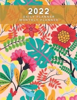 Daily Planner + Monthly Planner Flowers Pattern  Diary Planner