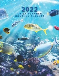 Daily Planner + Monthly Planner Marine Life Theme  Tropical fishes  Diary Planne