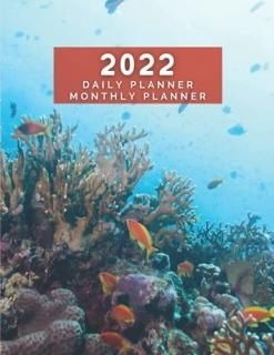 Daily Planner + Monthly Planner Marine Life Theme  Tropical fishes  Diary Planne
