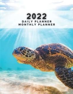 Daily Planner + Monthly Planner Marine Life Theme  Sea Turtle  Diary Planner