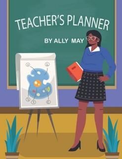 Teachers Planner Monthly & Daily Layout  Extra-Large 8.5 by 11  Classroom or Hom