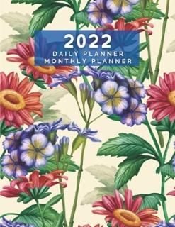 Daily Planner + Monthly Planner Flowers Pattern  Diary Planner