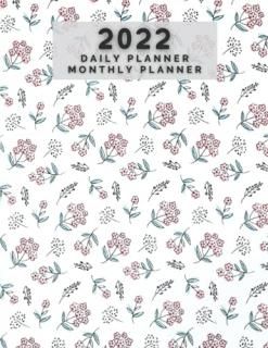 Daily Planner + Monthly Planner Flowers Pattern  Diary Planner