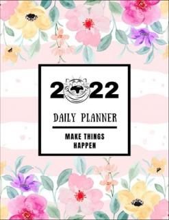 2022 Daily Planner Make Things Happen Mint Flowersannual Planner For Tiger Year 