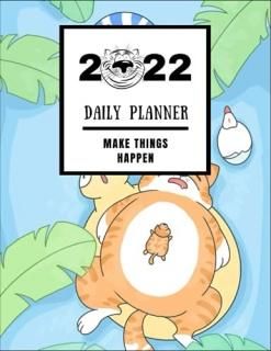 2022 Daily Planner Make Things Happen Cute Jungle Cartoonannual Planner For Tige