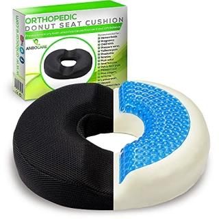 Donut Pillow Tailbone Hemorrhoid Seat Cushion - Memory Foam Butt Pillow Relief P