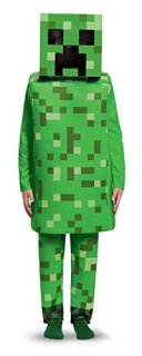 Medium 7-8 Green - Disguise Creeper Deluxe Minecraft Costume Green Medium 7-8