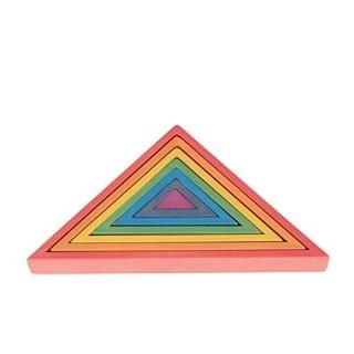 TickiT - 73418 Wooden Rainbow Architect Triangles - Nesting Puzzle - Stacking Bl