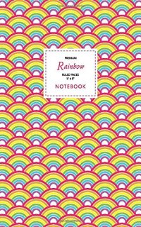 Rainbow Notebook - Ruled Pages - 5x8 - Premium Fun notebook 96 ruled/lined pages