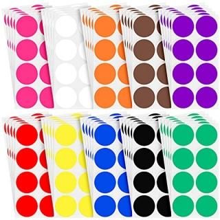 2 Inch Round Color Coding Sticker 10 Assorted Colors Circle Dot Labels Self-Adhe
