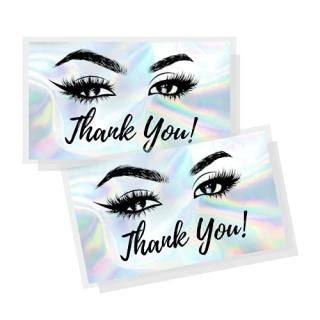 Thank You Card  50 Pack  Single Sided 2x3.5 inch Business Size  Lash Artist PMU 