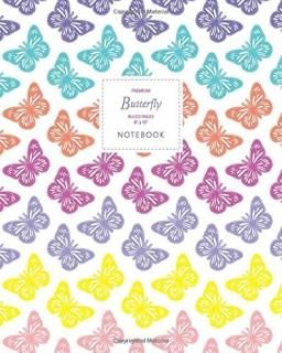 Butterfly Notebook - Ruled Pages - 8x10 - Premium Rainbow Edition Fun notebook 1