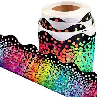 Colorful Dot Trim Border Confetti Bulletin Board Border Trim Self Adhesive Borde