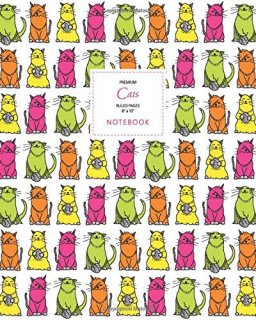 Cats Notebook - Ruled Pages - 8x10 - Premium Rainbow Edition Fun notebook 192 ru