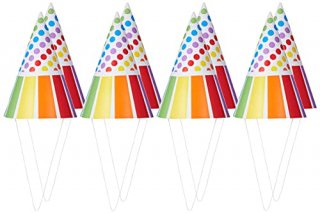 Party Hats - Rainbow Party Hats 8ct