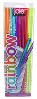 Joie Kitchen Gadgets 12690 Rainow PETG Reusable Rainbow Straws Plastic Multi