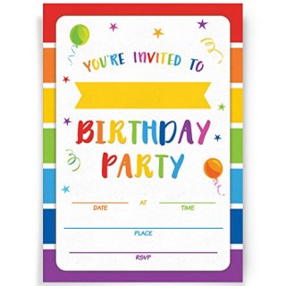 birthday party invitations 20 invitations and envelopes rainbow party invites id