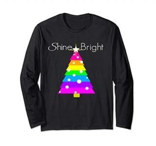 Rainbow Christmas Tree Bright Little Star Holiday Fir