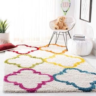 SAFAVIEH Kids Shag Collection SGK563A Rainbow Moroccan Non-Shedding Living Room 
